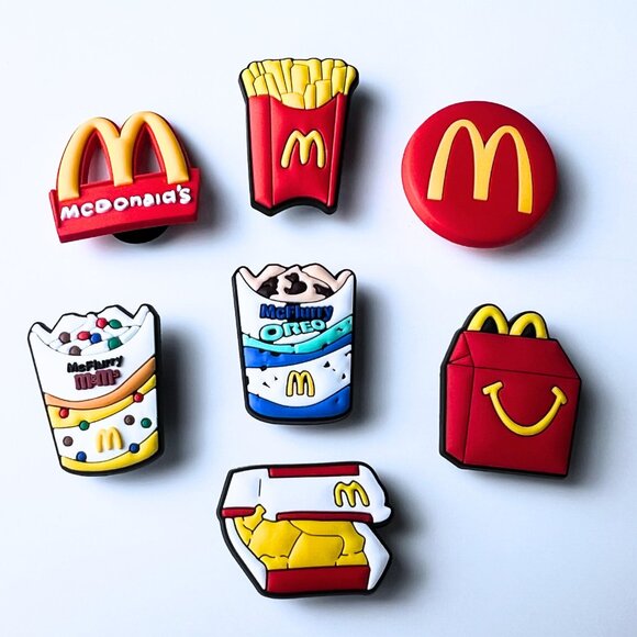 Crocs Accessories - McDonald Theme Crocs Charms – Cute Shoe Charm – PVC Charms – Fast Food Themed